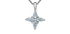 White Gold Lab-Grown Diamond Drop Pendant Necklace.