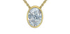 Yellow Gold Lab-Grown Diamond Solitaire Pendant Necklace.
