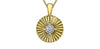 Yellow Gold Diamond Drop Pendant Necklace.