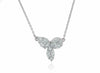 White Gold Diamond Drop Pendant Necklace.