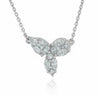 White Gold Diamond Drop Pendant Necklace.