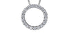 White Gold Diamond Circle Pendant Necklace.