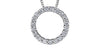 White Gold Diamond Circle Pendant Necklace.