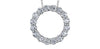 White Gold Diamond Circle Pendant Necklace.