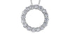 White Gold Diamond Circle Pendant Necklace.