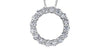 White Gold Diamond Circle Pendant Necklace.
