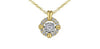 Yellow Gold, White Gold Diamond Pulse Pendant Necklace.