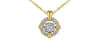 Yellow Gold, White Gold Diamond Pulse Pendant Necklace.