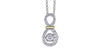 White Gold Diamond Pulse Pendant Necklace.
