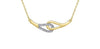 Yellow Gold Diamond Pendant Necklace.