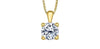 Yellow Gold Canadian Diamond Drop Pendant Necklace.