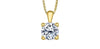 Yellow Gold Canadian Diamond Drop Pendant Necklace.