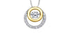 Yellow Gold, White Gold Canadian Diamond Pulse Pendant Necklace.