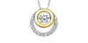 Yellow Gold, White Gold Canadian Diamond Pulse Pendant Necklace.