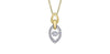 Yellow Gold, White Gold Diamond Pulse Pendant Necklace.