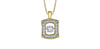Yellow Gold, White Gold Diamond Pulse Pendant Necklace.