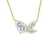Yellow Gold Lab-Grown Diamond Pendant Necklace.