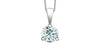 White Gold Lab-Grown Diamond Solitaire Pendant Necklace.
