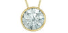 Yellow Gold Lab-Grown Diamond Solitaire Pendant Necklace.