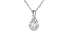 White Gold Lab-Grown Diamond Solitaire Pendant Necklace.