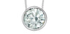 White Gold Lab-Grown Diamond Solitaire Pendant Necklace.