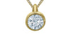 Yellow Gold Lab-Grown Diamond Solitaire Pendant Necklace.