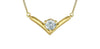 Yellow Gold Lab-Grown Diamond Solitaire Pendant Necklace.