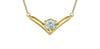 Yellow Gold Lab-Grown Diamond Solitaire Pendant Necklace.