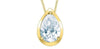 Yellow Gold Lab-Grown Diamond Solitaire Pendant Necklace.
