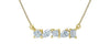 Yellow Gold Lab-Grown Diamond Bar Pendant Necklace.