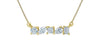 Yellow Gold Lab-Grown Diamond Bar Pendant Necklace.