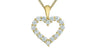 Yellow Gold Lab-Grown Diamond Heart Pendant Necklace.