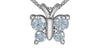 White Gold Lab-Grown Diamond Butterfly Pendant Necklace.