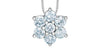 White Gold Lab-Grown Diamond Pendant Necklace.