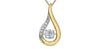 Yellow Gold Lab-Grown Diamond Pulse Pendant Necklace.