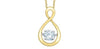 Yellow Gold Lab-Grown Diamond Infinity Pulse Pendant Necklace.