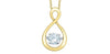 Yellow Gold Lab-Grown Diamond Infinity Pulse Pendant Necklace.