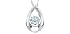 White Gold Lab-Grown Diamond Pulse Pendant Necklace.