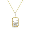 Yellow Gold Diamond Pendant Necklace.