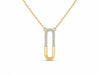 Yellow Gold Diamond Pendant Necklace.