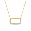 Yellow Gold Diamond Pendant Necklace.