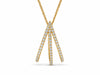Yellow Gold Diamond Pendant Necklace.
