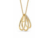 Yellow Gold Diamond Pendant Necklace.