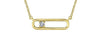 Yellow Gold Canadian Diamond Bar Pendant Necklace.