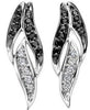 White Gold Black & White Diamond Earrings