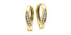 Yellow Gold Diamond Hoop Earrings.