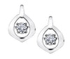 White Gold Diamond Pulse Stud Earrings