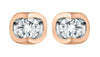 Rose Gold Diamond Stud Earrings.