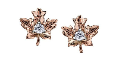 Rose Gold Canadian Diamond Stud Earrings.