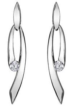 White Gold Canadian Diamond Stud Earrings